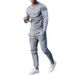 Men's Sportswear Set - Long Sleeve T-Shirt & Pants For Outdoor Activities, Breathable & Comfortable, Multiple Colors (Gray, Black, Blue, Green)_viptrois.com
