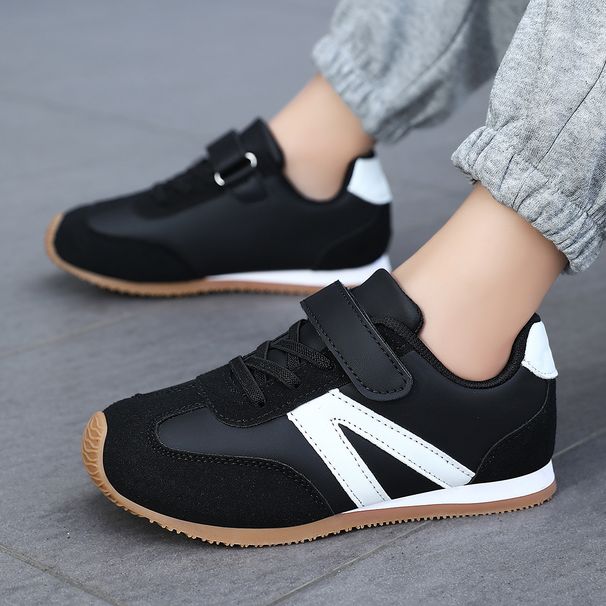 Mother & Kids Boys Sports Shoes Autumn And Winter Leather Children's Running Shoes For Middle And Large Children's Forrest Gump Shoes For Girls_viptrois.com
