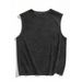 230g European Size Pure Cotton PlusSize Men's Casual Round Neck Washed Top, S_viptrois.com