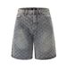 Men's High Street Washed Jacquard Denim Shorts – Relaxed Fit Cargo Shorts (S-3xl) Artisan Washed Texture_viptrois.com