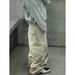 Vintage Washed Cotton Cargo Pants With Double Pockets – Relaxed Fit, Distressed Details, Streetwear Style_viptrois.com