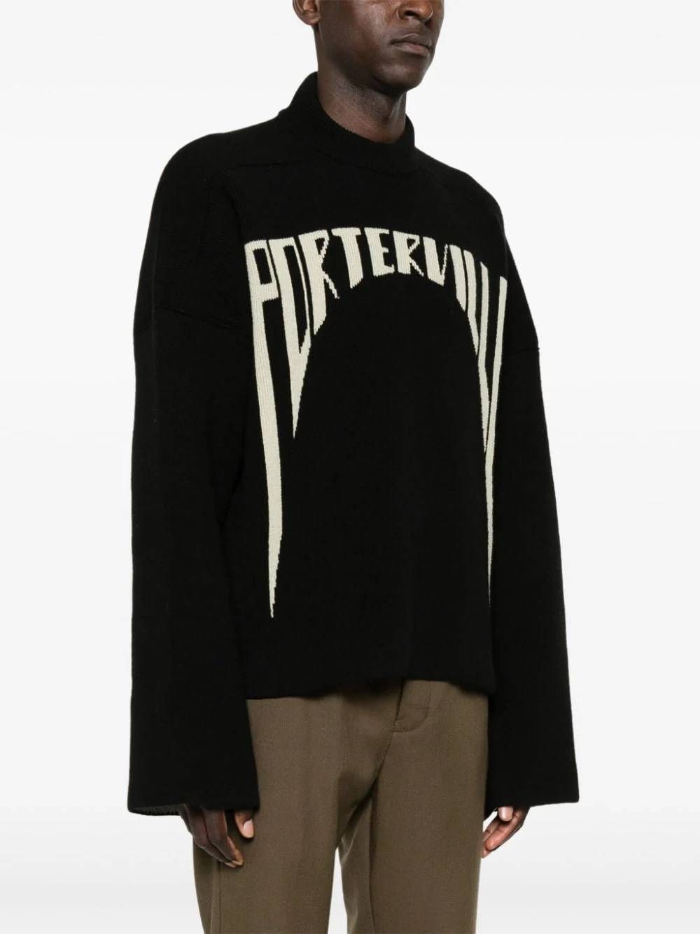 Retro Jacquard Sweater – Unisex Oversized Drop Shoulder Pullover (Streetwear Staple, Y2K Revival, Dark Academia Aesthetic)_viptrois.com