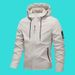 Men's Workwear-Style Multi-Pocket Windbreaker Jacket, Trendy Brand, Loose Fit, Outdoor And Casual Sports Wear_viptrois.com
