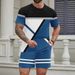 Men's 3D Printed Sports Set Summer Outdoor Wear Casual Trendy Fashion T-Shirt And Shorts Ensemble_viptrois.com