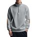 2027 Fashion European-USA Style Outerwear Youth/Men Polyester Stand Collar Half Zipper Splicing Long Sleeve Casual Thick Sweatshirts_viptrois.com