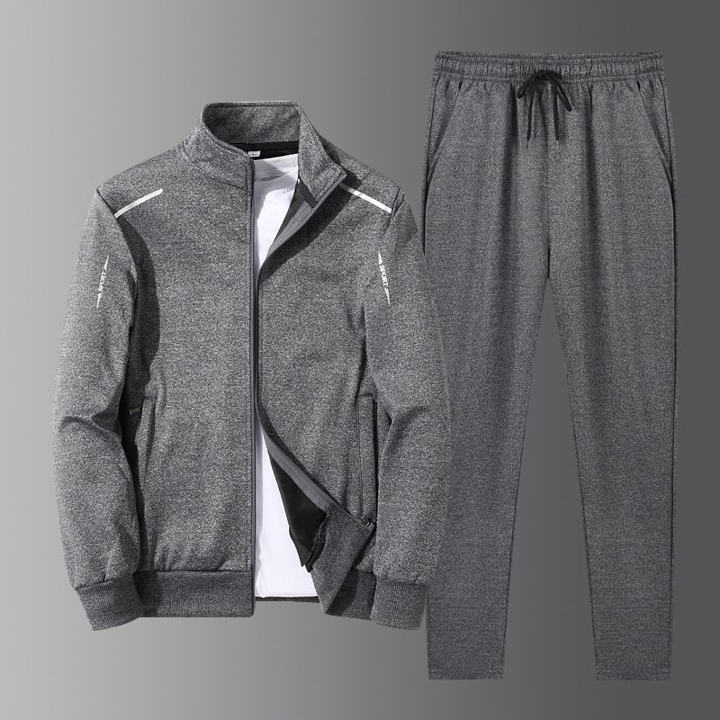 Men's Clothing Spring And Autumn Loose Two Piece Suits Dad's Spring Casual Running Sportswear_viptrois.com