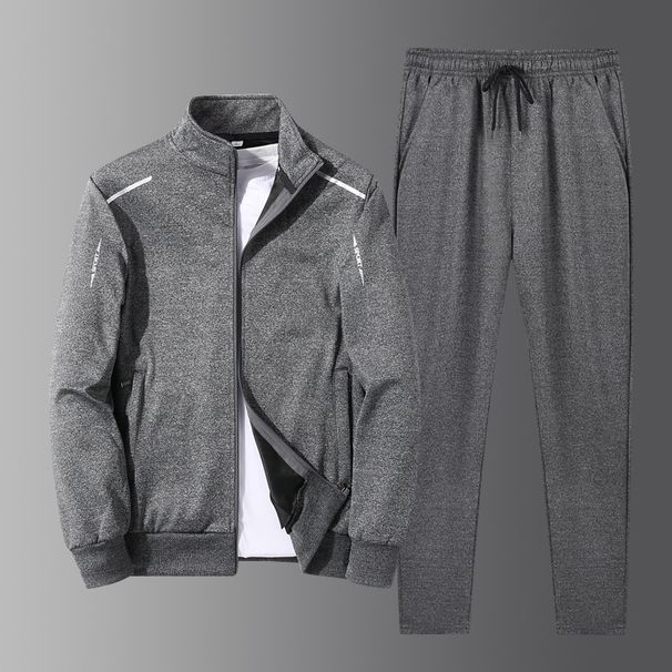 Men's Clothing Spring And Autumn Loose Two Piece Suits Dad's Spring Casual Running Sportswear_viptrois.com