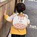 Kids Backpack - Cute Mangosteen Shape Eggshell Design, Cartoon Kindergarten School Bag For Toddlers_viptrois.com