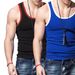 Summer Men's Ice Silk Vest Solid Color Sleeveless Breathable Tight Fitting Sports Shirt Couple Vest Or Piece_viptrois.com