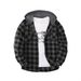 Men's New York Fashion Trend Hooded Plaid Sweatshirt Flannel Hoodie_viptrois.com