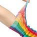 Women's Rainbow Fishnet Gloves - Colorful Hollow Mesh, Sexy Dance & Festival Party Costume Accessories (Stretchy & Glamorous)_viptrois.com