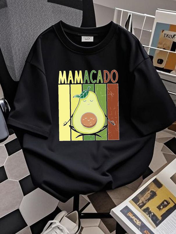 Mamacado Mother Shirt, Avocado Pregnant T-Shirt, Gift For Pregnant Wo Shirt, Avocado Lover Pregnant Shirt Stretched Summer Homme Casual Breathable_viptrois.com