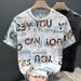 Niche Trend Design Sense Crew Neck Print Short-sleeved T-shirt Summer New Casual Versatile Fashion Trendy Top_viptrois.com
