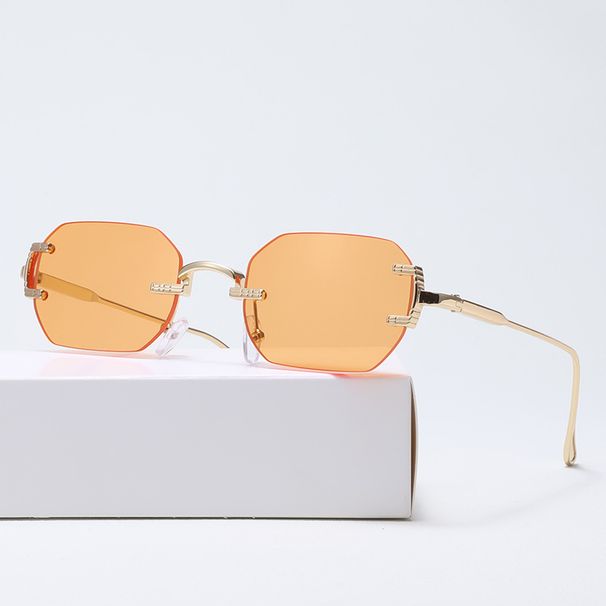 2025 New Cross-border Fashion Frameless Trimmed Sunglasses Advanced Sense UV Protection Sunglasses Outdoor Men's And Women's Multilateral_viptrois.com
