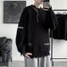 New autumn and winter design with a perforated sweater for men, loose and lazy, retro and niche trendy brand, handsome knit sweater top_viptrois.com