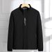 Men's Clothing Spring And Autumn Thin Large Size Versatile Solid Color Stand Collar Jacket New Style Trendy Korean Style Handsome Slim Fit Casual_viptrois.com