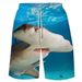 Men's New Casual Beach Pants Men's Shark Print Big Shorts Loose Beach Shorts _viptrois.com
