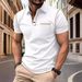 Polo Collar Shirts Men Blouses Short Sleeve Casual Shirt Spliced Buttons Loose Fit 2025 Spring Business Pockets Pullover_viptrois.com