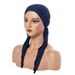 New multi color turban hat curved hat solid color turban hat ladies hat long tail hat fashion headband female style_viptrois.com