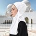 Women's Scarves Solid Color Hot Diamond Crystal Linen Face Mask Malay Middle Eastern Versatile Fashion Ladies Headscarf Hat_viptrois.com