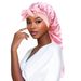 Elegant Bow-Tie Satin Sleep Cap - Extra Long Tail Nightcap For Women (Stretchy & Breathable Hair Protection Adjustable Headband Large Size)_viptrois.com