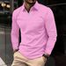 Men's Clothing Long Sleeved Polo Shirt Zipper Pocket Men's Sports Long Sleeved Tops Men_viptrois.com