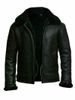Men's Shearling-Lined Leather Coat With Wide Lapel - Premium Winter Overcoat, Luxurious Fur Outerwear_viptrois.com