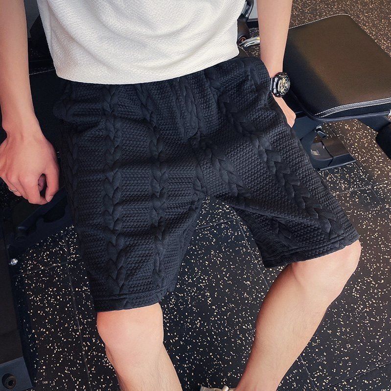 Men's Waffle Shorts Summer Thin Style Trendy Casual Five Point Beach Shorts Suitable For Outdoor Wear New_viptrois.com