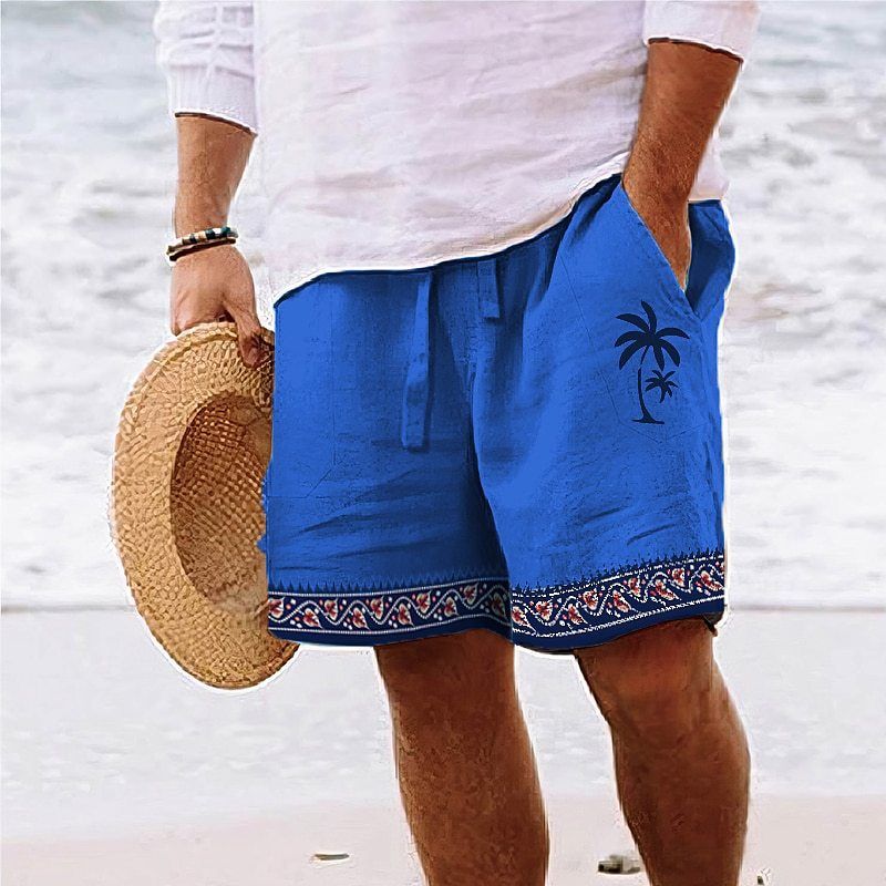 Men's Clothing Drawstring Elastic Waist Printing Animal Fish Comfortable Breathable Beach Shorts_viptrois.com