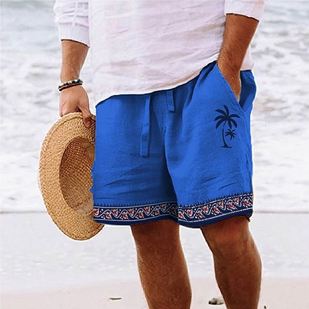 Men's Clothing Drawstring Elastic Waist Printing Animal Fish Comfortable Breathable Beach Shorts_viptrois.com