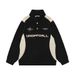 Patchwork Color Block Stand Collar Sweatshirt American Style Trendy Brand Autumn Winter Men's Button Half-Zip Pullover_viptrois.com