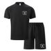 Men's Summer Waffle Trend T Shirt Set US Dollar Printing Y2K Set_viptrois.com