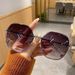 New Frameless Cut 2025 Summer Fashion Korean Version Live Broadcast, Ms. Song's Big Face Slimming Sunglasses, Designer Sunglasses_viptrois.com