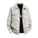 Men's Clothing Fashion Lapel Printed Corduroy Jacket_viptrois.com