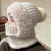 Multi functional knitted plush warm for women, autumn and winter outdoor cycling cold proof hat, scarf integrated_viptrois.com