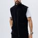 Men’s Fleece Zip-Up Vest – Lightweight Polyester Blend, Stand Collar & Multi-Pocket Design For Outdoor & Casual Wear_viptrois.com