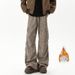 2026 Tie-dye Corduroy Cargo Pants Men's Autumn And Winter Style Plush Ruffian Handsome American Wide-leg Trousers Straight Loose Casual Pants_viptrois.com