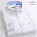 Men's Slim-Fit Oxford Striped Shirt – Wrinkle-Resistant, Breathable & Stylish Casual Wear_viptrois.com