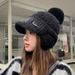 LazyZoom Women's Winter Warm Knitted Hat, Thickened Plush Baseball Cap, Cold-Proof Ear Protection Lei Feng Hat For Riding_viptrois.com