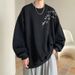 Round Neck Hoodie, Men's Trendy Brand, Men's Top, Trendy New Style, With Fleece Jacket_viptrois.com