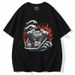 Street Fashion Heavy Enthusiast Motorcycle Short Sleeved T-shirt Harley American Punk Plus Size Pure Cotton Ins Men's_viptrois.com