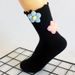 Socks Handmade Flower Socks For Women, Curled Wool Flower Socks, Autumn And Winter Warm Mid Tube Socks, Student Sports Socks_viptrois.com