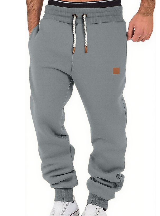 "Men's Relaxed-Fit Sweatpants – Euro-American Streetwear Casual Pants With Fleece Lining (Black/Army Green/Navy Blue, S-XXXL)"_viptrois.com