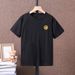 Mother&Kids Youth T-shirt Smiley face back letter-printed short-sleeved T-shirt boys casual children's wear_viptrois.com