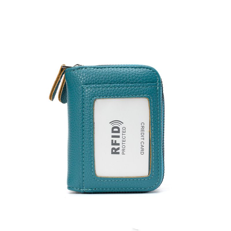 Card Holder Purse Wallets Rfid Anti-degaussing Organ Card Bag Multi-function Card Sleeve Anti-theft Swipe Card Clip Double Zipper Coin Wallet_viptrois.com