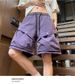 Men's Cargo Shorts Summer Trendy High Street Style Large Pockets Sporty Taslon Casual Five Point Bottoms_viptrois.com