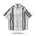 Men's Tie Dye Shirt Short Sleeved Thin Summer Style Sophisticated Cool Three Quarter Sleeve Loose Fitting Retro Jacket_viptrois.com