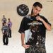 American Vintage Singer Portrait All-over Print Washed Distressed Loose One-piece Cut Short-sleeve T-shirt_viptrois.com