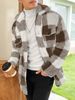 Men's Clothing Fashion Color Matching Plaid Lapel Three Dimensional Pocket Mid Length Jacket_viptrois.com