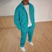 Men's Casual Sportswear Set - Stylish Two-Pocket Jacket With Straight-Leg Pants For Everyday Comfort_viptrois.com